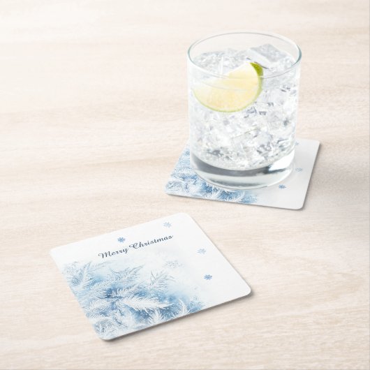 Mooie winter vorst kerst kartonnen onderzetters (Insitu)