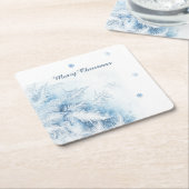 Mooie winter vorst kerst kartonnen onderzetters (Schuin)