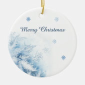 Mooie winter vorst kerst keramisch ornament (Voorkant)