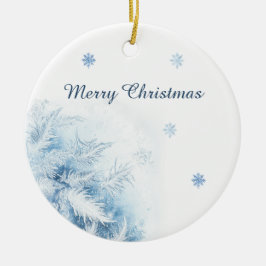 Mooie winter vorst kerst keramisch ornament