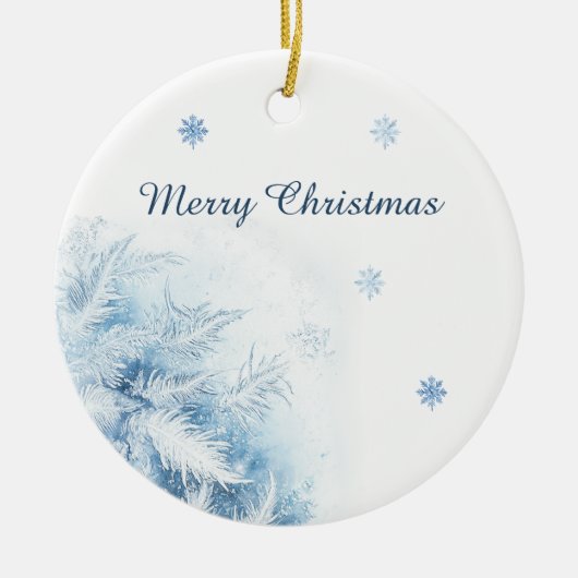 Mooie winter vorst kerst keramisch ornament (Voorkant)