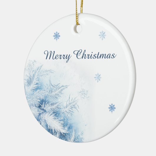 Mooie winter vorst kerst keramisch ornament (Links)
