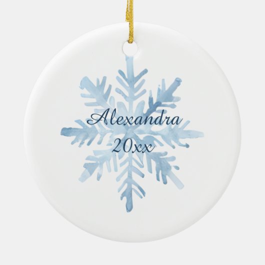 Mooie winter vorst kerst keramisch ornament (Achterkant)