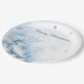 Mooie winter vorst kerst papieren bordje (Gekanteld)