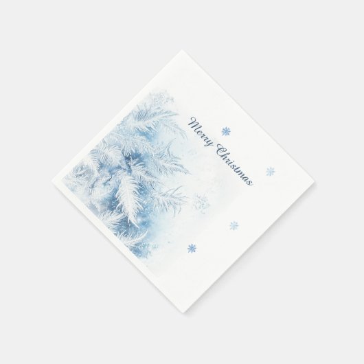 Mooie winter vorst kerst servet (Hoek)