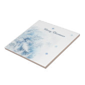 Mooie winter vorst kerst tegeltje (Zijkant)