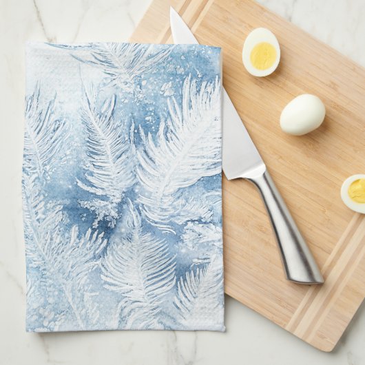 Mooie winter vorst kerst theedoek (Quarter Fold)