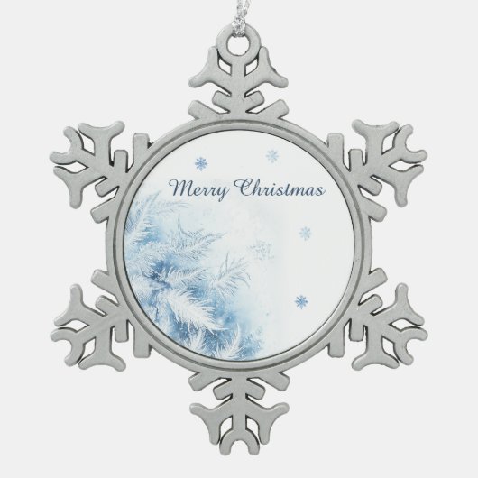 Mooie winter vorst kerst tin sneeuwvlok ornament (Voorkant)