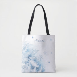 Mooie winter vorst kerst tote bag