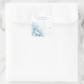 Mooie winter vorst kerst vierkante sticker (Tas)