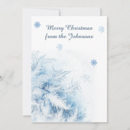 Mooie Winter Vorst Kerstmis Feestdagenkaart