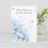 Mooie Winter Vorst Kerstmis Feestdagenkaart (Staand voorkant)