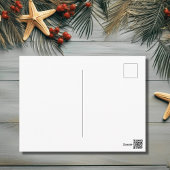 Mooie Winter Vuurtoren Scène Vrolijke Kerstmis Feestdagenkaart