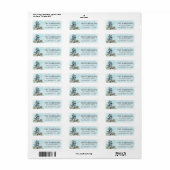 Mooie Winter Wasbeer Sneeuwvlok Retouradres Sticke Etiket (Full Sheet)