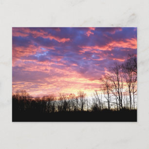 Mooie winter zonsopgang ansichtkaart briefkaart