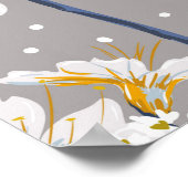 Mooie winterbloei in de sneeuwwand poster (Hoek)