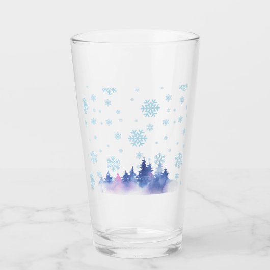 Mooie winterdag glas (Voorkant)