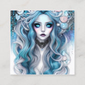 Mooie wintergetuige, grafisch mooi Steampunk Vierkante Visitekaartje (Voorkant)