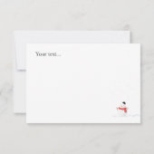 Mooie wintergroene bomen deers Xmas Notitiekaartje (Achterkant)