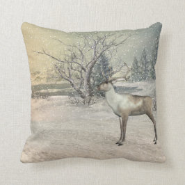 Mooie winterhertenkussen kussen