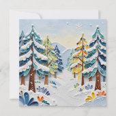 Mooie Winterlandschap | Betoverd Bos Feestdagenkaart (Voorkant)