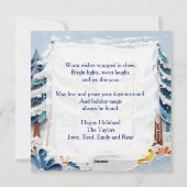 Mooie Winterlandschap | Betoverd Bos Feestdagenkaart (Achterkant)