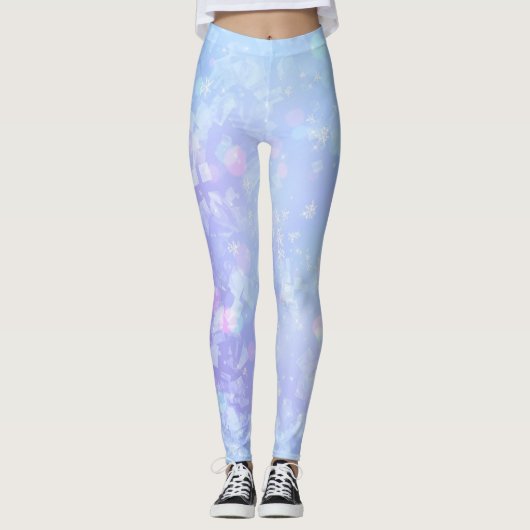Mooie winterse Leggings voor de sportschool (Voorkant)