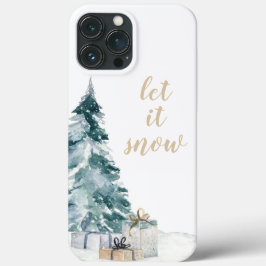 Mooie wintersneeuwkerstboom Case-Mate iPhone case