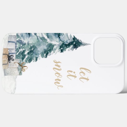 Mooie wintersneeuwkerstboom Case-Mate iPhone case (Achterkant (horizontaal))