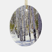 Mooie wintersporingen in de lagstaff Arizona Keramisch Ornament (Rechts)