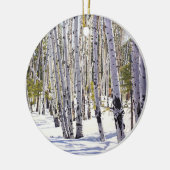 Mooie wintersporingen in de lagstaff Arizona Keramisch Ornament (Links)