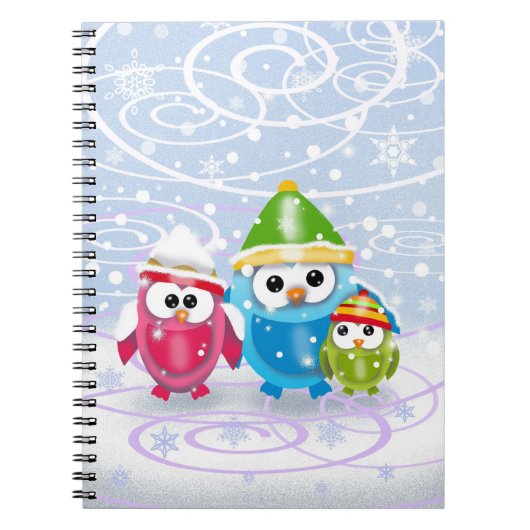 Mooie Winteruilen Notitieboek (Voorkant)