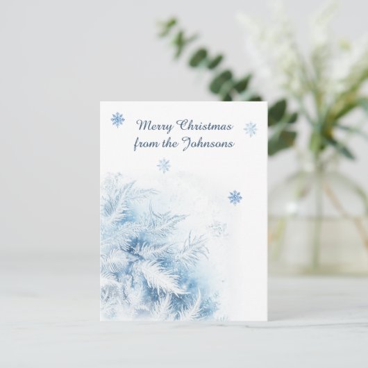 Mooie Wintervorst Kerstmis Feestdagenkaart (Staand voorkant)