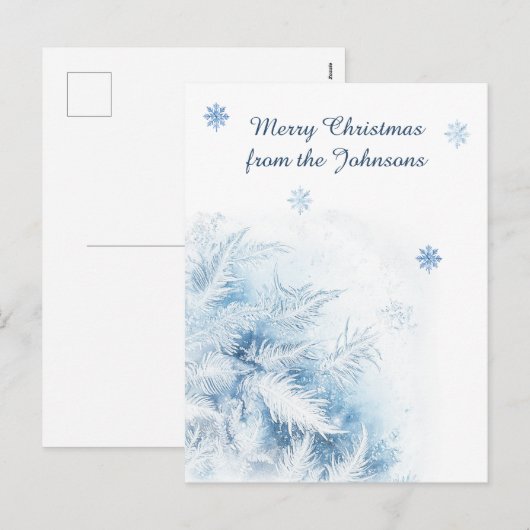 Mooie Wintervorst Kerstmis Feestdagenkaart (Voorkant / Achterkant)