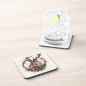 Mooie winterwinter/Feestdagen met kerstOnderzetter Bier Onderzetter (Rechterzijde)