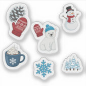 Mooie Winterwonderland Sticker Set (Voorkant)