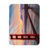 Mooie winterzonsondergang bij Golden Gate Bridge Magneet (Verticaal)