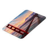 Mooie winterzonsondergang bij Golden Gate Bridge Magneet (Linkerzijde)