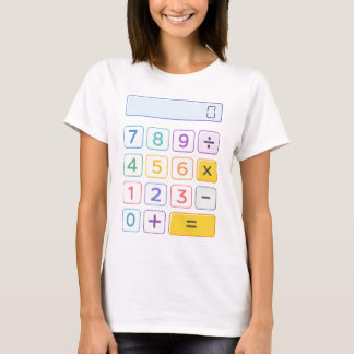 Mooie wiskundecalculator T-shirt voor kinderen op