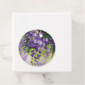 Mooie wisterbloemen in de Waterverf Bedankjes Labels (In situ)