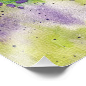 Mooie wisterbloemen in de Waterverf Foto Afdruk (Hoek)