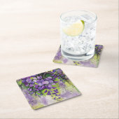 Mooie wisterbloemen in de Waterverf Kartonnen Onderzetters (Insitu)