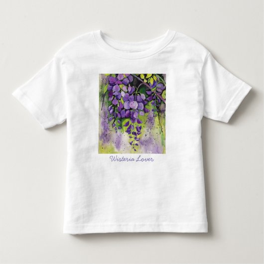 Mooie wisterbloemen in de Waterverf Kinder Shirts (Voorkant)