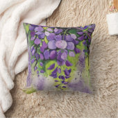 Mooie wisterbloemen in de Waterverf Kussen (Deken)