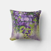 Mooie wisterbloemen in de Waterverf Kussen (Voorkant)