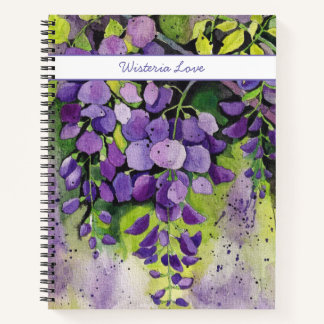 Mooie wisterbloemen in de Waterverf Notitieboek