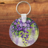 Mooie wisterbloemen in de Waterverf Sleutelhanger (Voorkant)