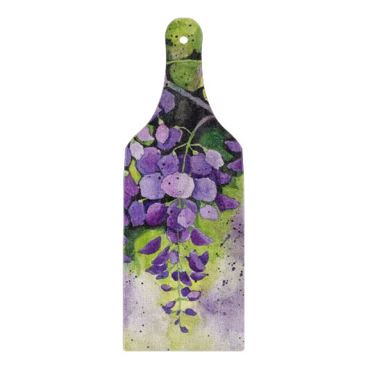 Mooie wisterbloemen in de Waterverf Snijplank (Voorkant)