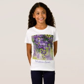 Mooie wisterbloemen in de Waterverf T-shirt (Voorkant volledig)