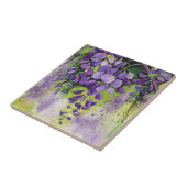 Mooie wisterbloemen in de Waterverf Tegeltje (Zijkant)